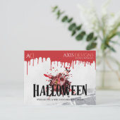 Architekt Halloween Zombie & Blood Greetings Feiertagspostkarte (Stehend Vorderseite)