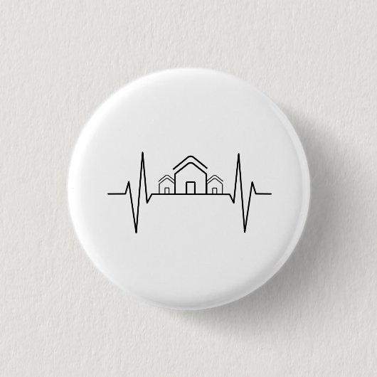 Architekt - Heartbeat Houses Button (Vorderseite)