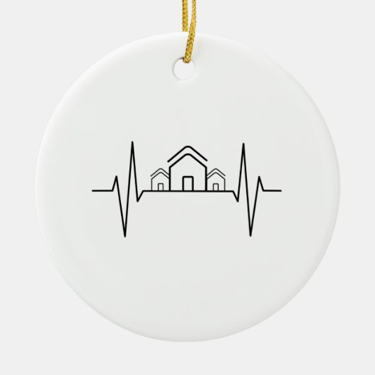 Architekt - Heartbeat Houses Keramik Ornament (Vorne)