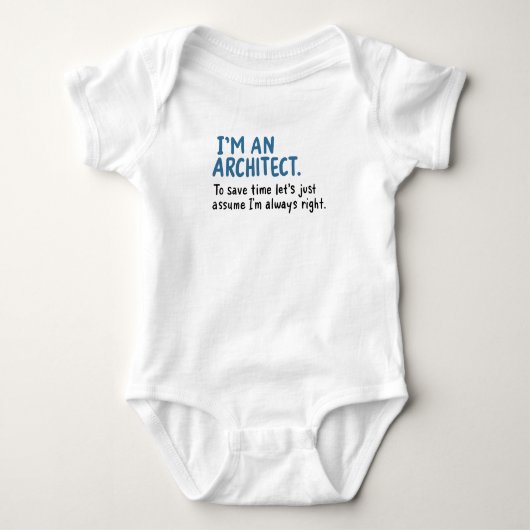 Architekt - Ich bin Architekt Baby Strampler (Vorderseite)
