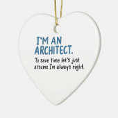 Architekt - Ich bin Architekt Keramik Ornament (Links)