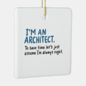 Architekt - Ich bin Architekt Keramikornament (Rechts)