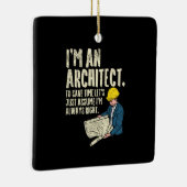 Architekt - Ich bin Architekt Keramikornament (Rechts)