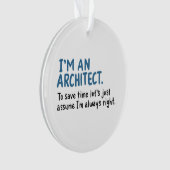 Architekt - Ich bin Architekt Ornament (Vorderseite)