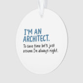 Architekt - Ich bin Architekt Ornament (Vorderseite)