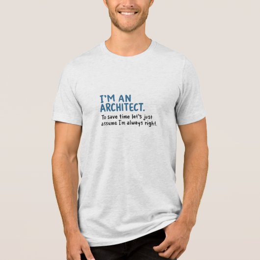 Architekt - Ich bin Architekt Tri-Blend Shirt (Vorderseite)