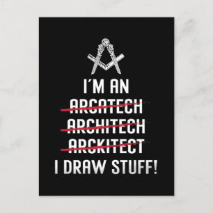Architekt Ich bin ein Gezeichnet Stuff Job Archite Feiertagspostkarte