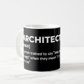 Architekt Job Definition Kaffee Cup Kaffeetasse (Vorderseite Links)
