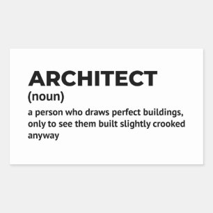 Architekt Job Titel Funny Bedeutung Rechteckiger Aufkleber
