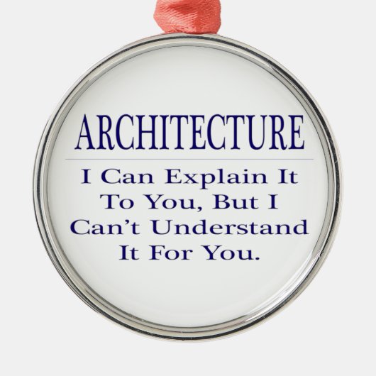 Architekt Joke .. Erklären Sie nicht verstehen Ornament Aus Metall (Vorne)