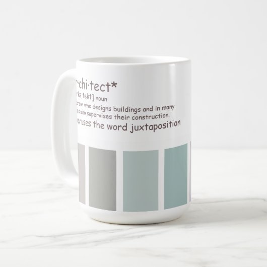 Architekt. Kaffeetasse (Vorderseite Links)