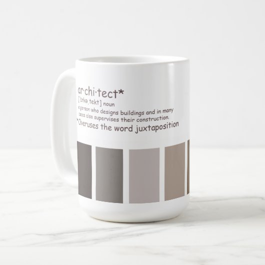Architekt. Kaffeetasse (Vorderseite Links)
