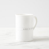 ARCHITEKT Knochen China Tasse / Grau (Vorderseite Rechts)