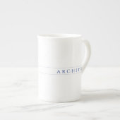 ARCHITEKT Knochen China Tasse / Navy Blue (Vorderseite Rechts)