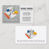 Architekt | Konstruktion | Steel Visitenkarte (Vorne/Hinten)