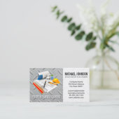 Architekt | Konstruktion | Steel Visitenkarte (Stehend Vorderseite)