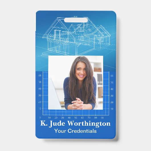 Architekt Lanyard Abzeichen - Siehe Zurück Ausweis (Vorderseite)