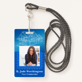 Architekt Lanyard Abzeichen - Siehe Zurück Ausweis