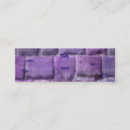 Architekt Lila Blue Sandstone Mini Visitenkarte