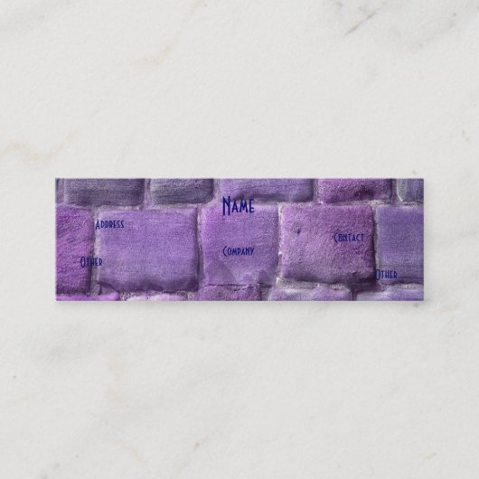 Architekt Lila Blue Sandstone Mini Visitenkarte (Vorderseite)