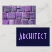Architekt Lila Blue Sandstone Visitenkarte (Vorne/Hinten)