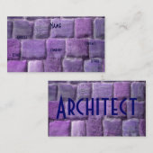 Architekt Lila Sandstone I Visitenkarte (Vorne/Hinten)