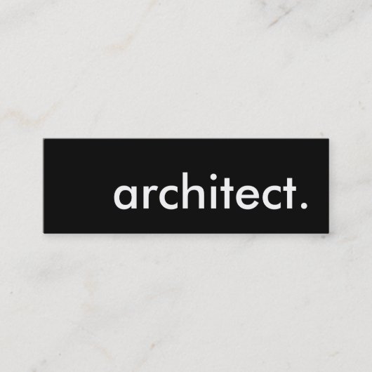Architekt. Mini Visitenkarte (Vorderseite)