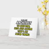 Architekt... nehme an, ich habe nie Unrecht Karte (Gelbe Blume)