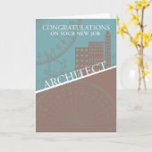 Architekt - Neuer Job - Architekturwerkzeuge, Kart Karte (Gelbe Blume)