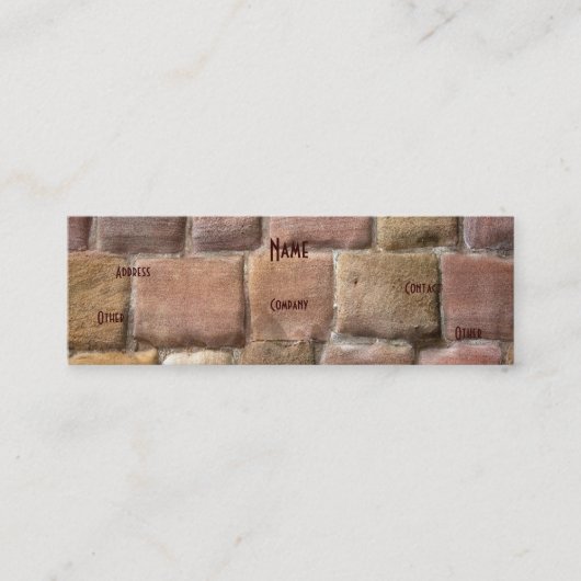 Architekt Sandstone Mini Visitenkarte (Vorderseite)