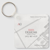 Architekt Schlüsselanhänger | Blueprint Design (Vorderseite)