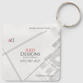 Architekt Schlüsselanhänger | Blueprint Design (Rückseite)