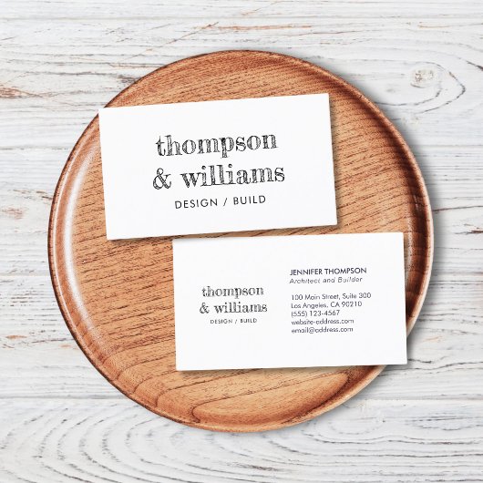 Architekt Schwarz-weiß Beruflich Visitenkarte