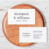 Architekt Schwarz-weiß Beruflich Visitenkarte