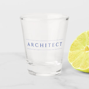 ARCHITEKT Shotglas / Navy Blau Schnapsglas