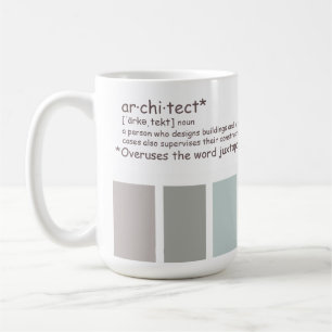 Architekt. Überschüsse Juxtaposition Tasse des Kaf