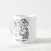 Architekt und Bauherr schauen sich die Pläne des H Kaffeetasse (Vorderseite Links)