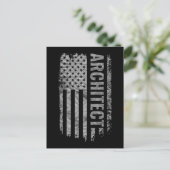 Architekt USA-Flagge Distressed-Design Postkarte (Stehend Vorderseite)