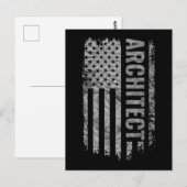 Architekt USA-Flagge Distressed-Design Postkarte (Vorne/Hinten)