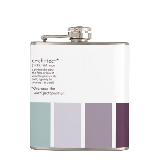 Architekt Vinyl Wrapped Flask Flachmann (Vorderseite)