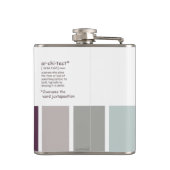 Architekt Vinyl Wrapped Flask Flachmann (Rückseite)