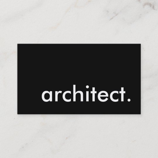 Architekt Visitenkarte Zazzle De