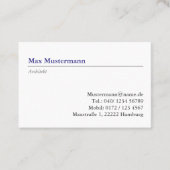 Architekt Visitenkarte (Vorderseite)