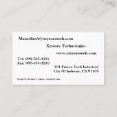 Architekt Visitenkarte (Rückseite)