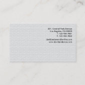 Architekt - Visitenkarten Visitenkarte (Rückseite)