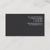 Architekt - Visitenkarten Visitenkarte (Rückseite)