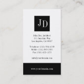 Architekt W/W - Verfügbarer Briefkopf - Visitenkarte (Rückseite)