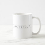 ARCHITEKT Weiße Keramik Tasse / Schwarz<br><div class="desc">Das Design auf dieser Tasse ARCHITECT ist das Wort ARCHITECT, schwarz, gerahmt durch eine dünne Linie über und unter, auf beiden Seiten. Ändern Sie "ARCHITECT" einfach mit "Personalisieren Sie diese Vorlage". Ändern Sie den Schriftart mit Design bearbeiten und Text bearbeiten. * Andere Tasse und passende Produkte sind in der ARCHITEKTUR...</div>