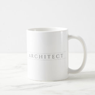 ARCHITEKT Weiße Tasse / Grau