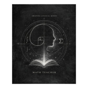 Architekt zukünftiger Köpfe Mathematiklehrer Kunst Poster